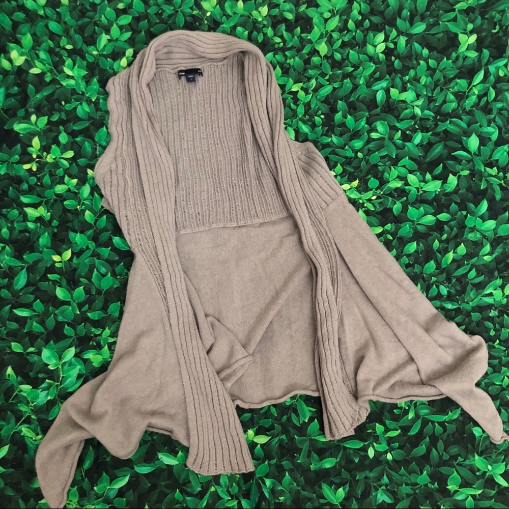 Gap sleeveless cardigan | small | gray | knit